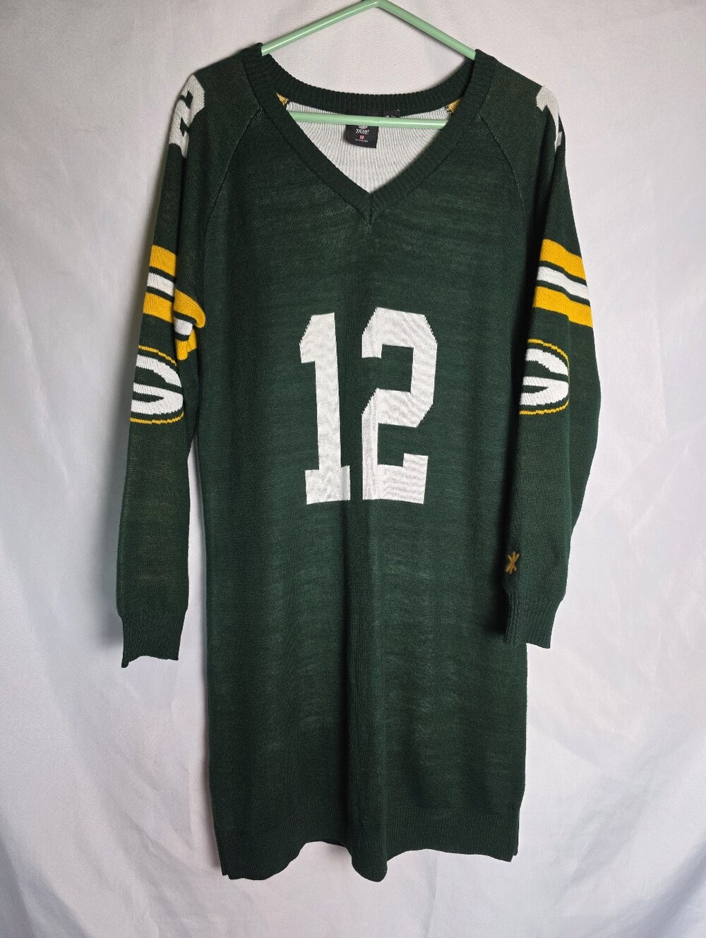 NFL Team Apparel Greenbay Packers #12 Aaron Rogers Women's Sweater Dress XL
